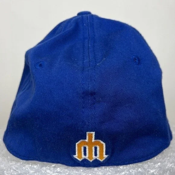 VTG SEATTLE MARINERS NEW ERA HAT CAP Trident throwback Cooperstown small medium - Picture 3 of 7